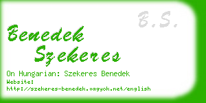 benedek szekeres business card